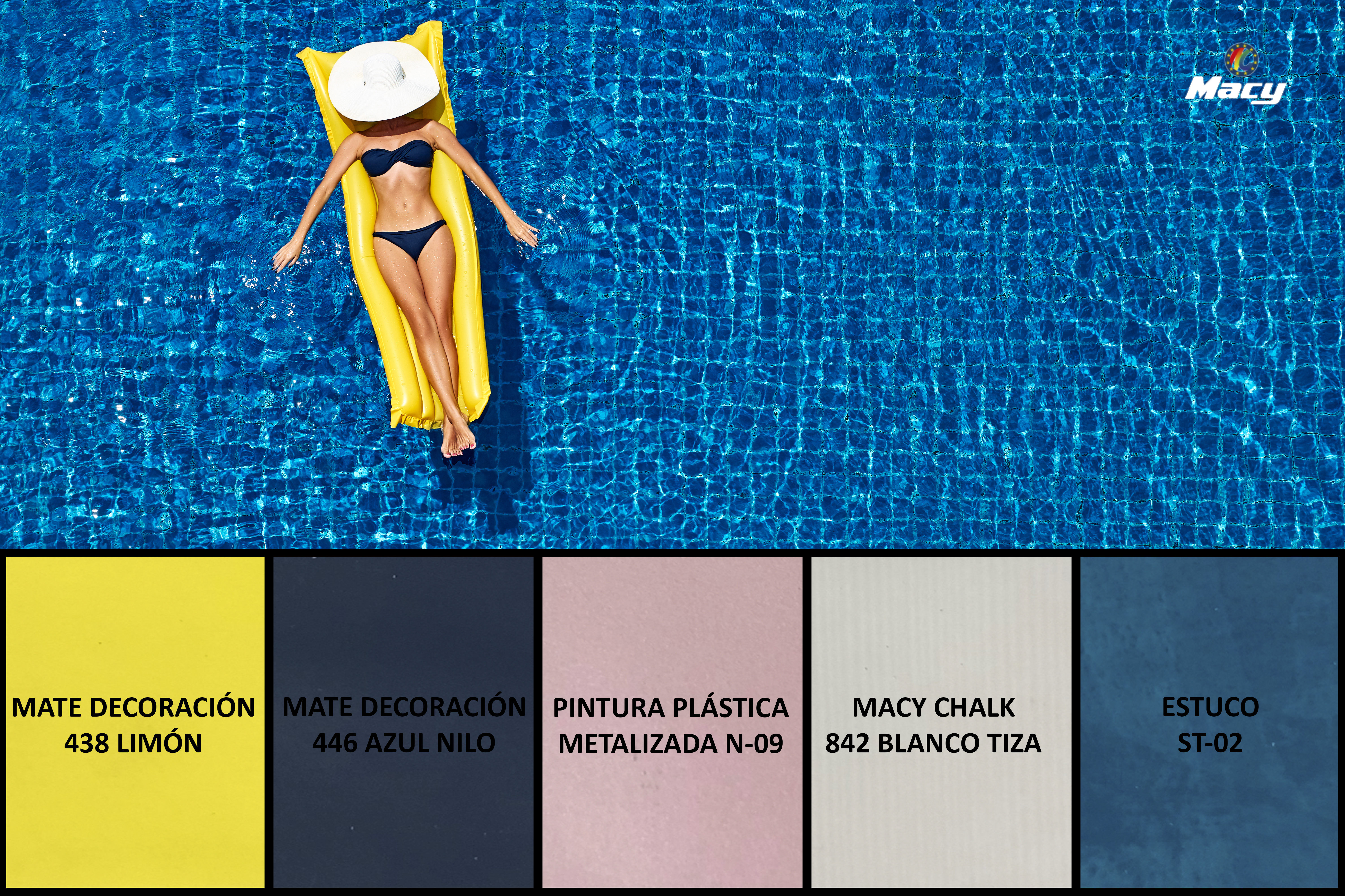 A SWIMMING-POOL, THE SOURCE OF INSPIRATION FOR OUR LATEST COLOR PROPOSAL